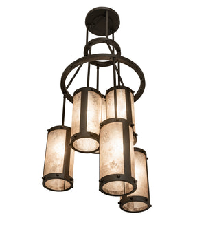 Meyda Tiffany - 248345 - Six Light Chandelier - Cartier - Oil Rubbed Bronze