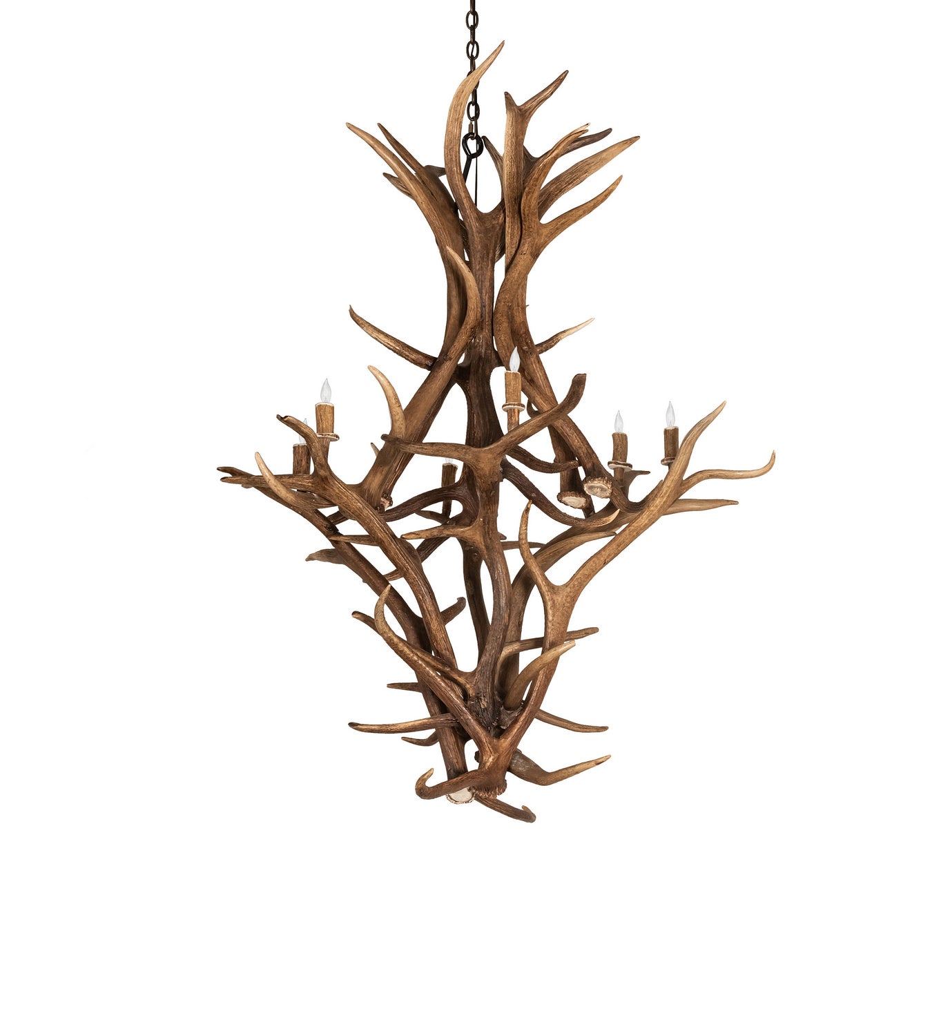 Meyda Tiffany - 251158 - Eight Light Chandelier - Antlers - Antique Copper