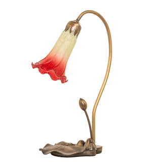 Meyda Tiffany - 251562 - One Light Mini Lamp - Seafoam/Cranberry - Antique Copper