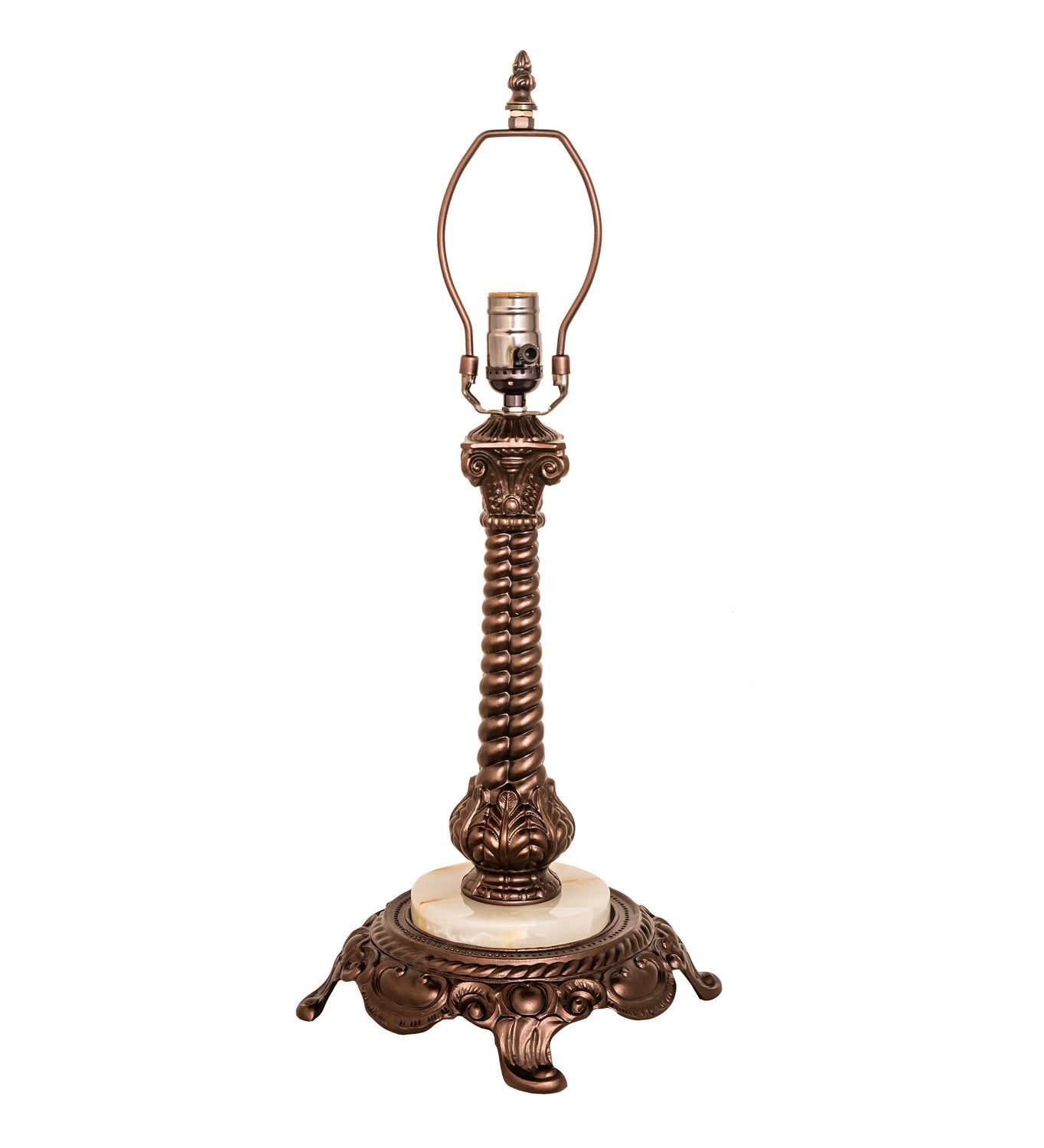 Meyda Tiffany - 251928 - One Light Table Lamp - Tiffany Jeweled Peacock - Mahogany Bronze