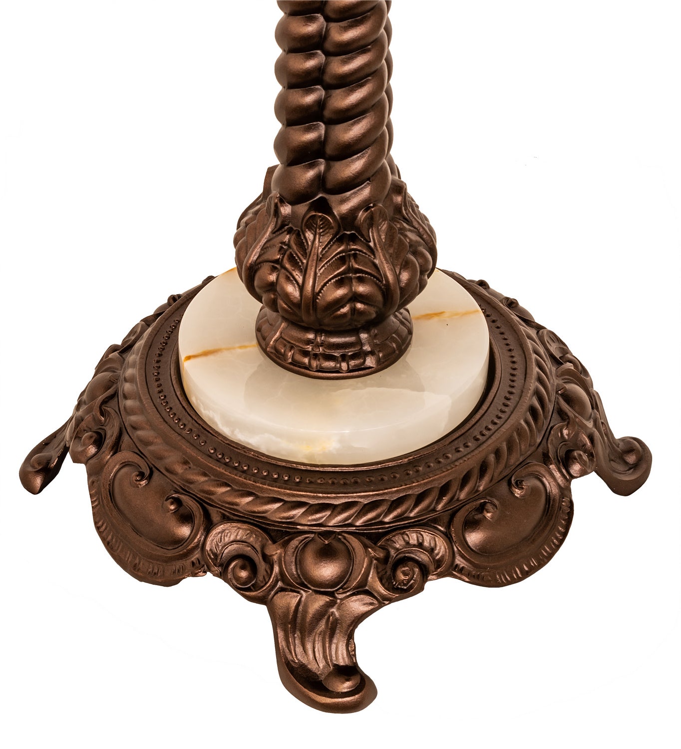 Meyda Tiffany - 251928 - One Light Table Lamp - Tiffany Jeweled Peacock - Mahogany Bronze