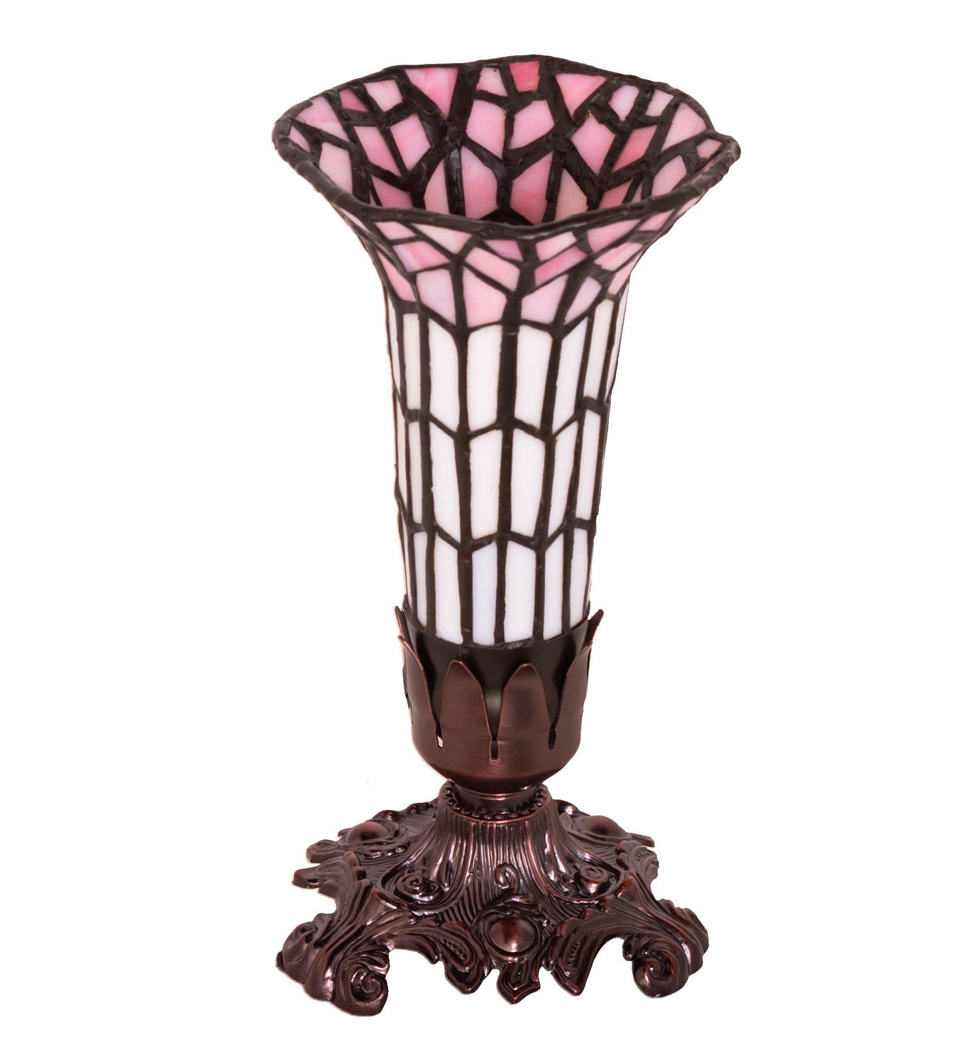 Meyda Tiffany - 27679 - Mini Lamp - Stained Glass Pond Lily - Mahogany Bronze