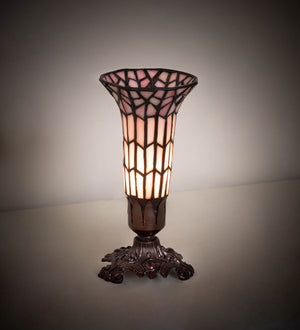 Meyda Tiffany - 27680 - Mini Lamp - Stained Glass Pond Lily - Mahogany Bronze