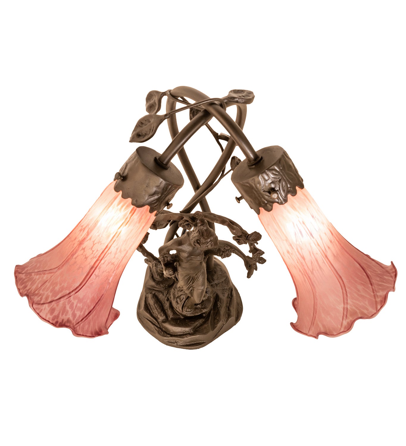 Meyda Tiffany - 38267 - Two Light Table Lamp - Lavender - Mahogany Bronze