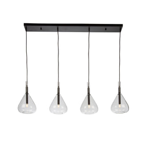 Artcraft - AC11164BK - Four Light Island Pendant - Conic - Black