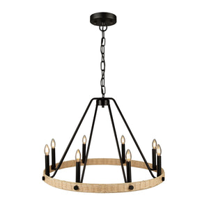 Artcraft - AC11718BK - Eight Light Chandelier - Perris - Black