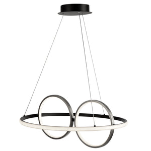 Artcraft - AC6671NB - LED Pendant - Gemini - Black, Nickel