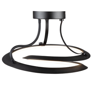 Artcraft - AC7676BK - LED Semi-Flush Mount - Ara - Black