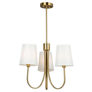 Artcraft - SC13333BG - Three Light Chandelier - Rhythm - Brushed Gold