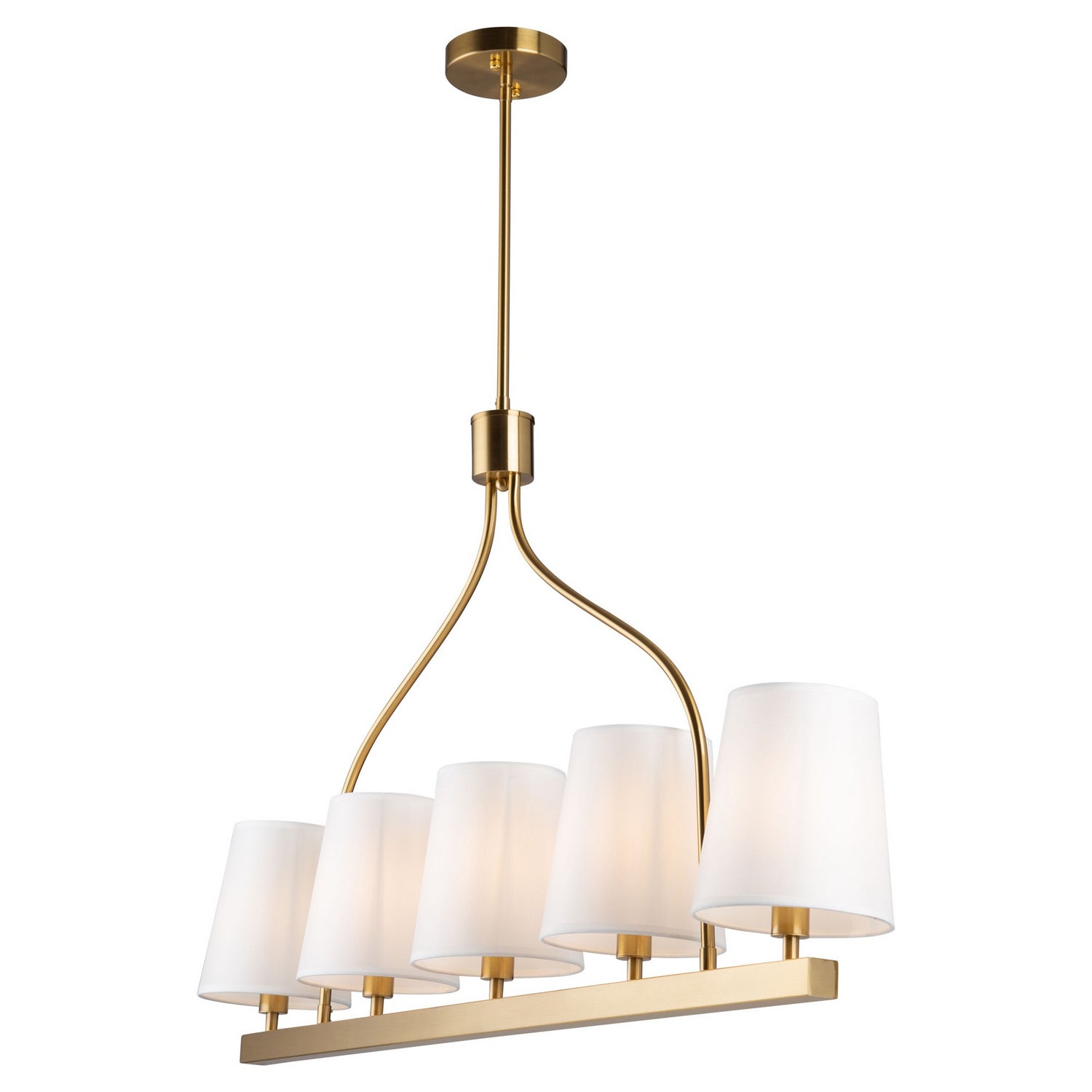 Artcraft - SC13336BG - Five Light Island Pendant - Rhythm - Brushed Gold