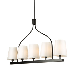 Artcraft - SC13336BK - Five Light Island Pendant - Rhythm - Black