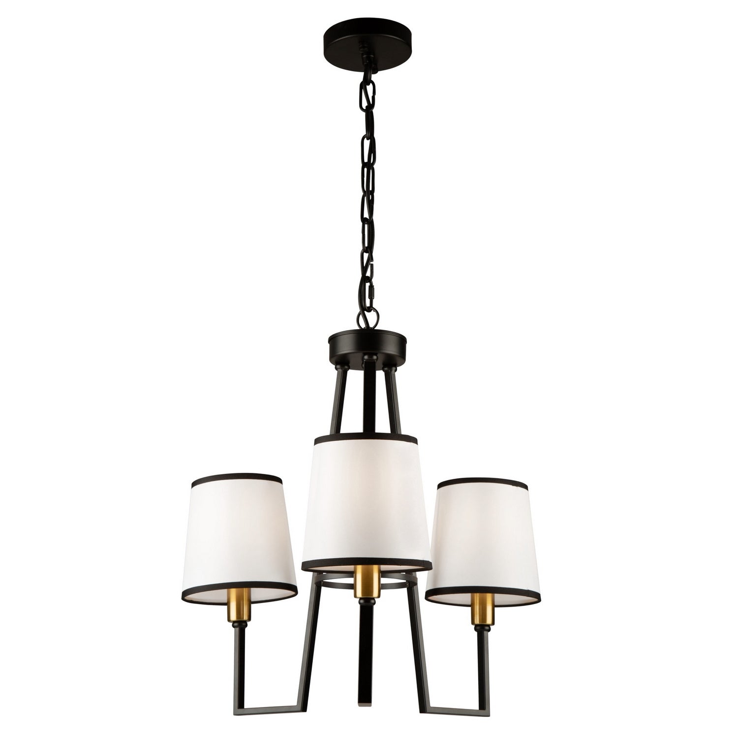 Artcraft - SC13343BK - Three Light Chandelier - Coco - Gold, Black