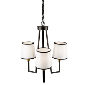 Artcraft - SC13343BK - Three Light Chandelier - Coco - Gold, Black