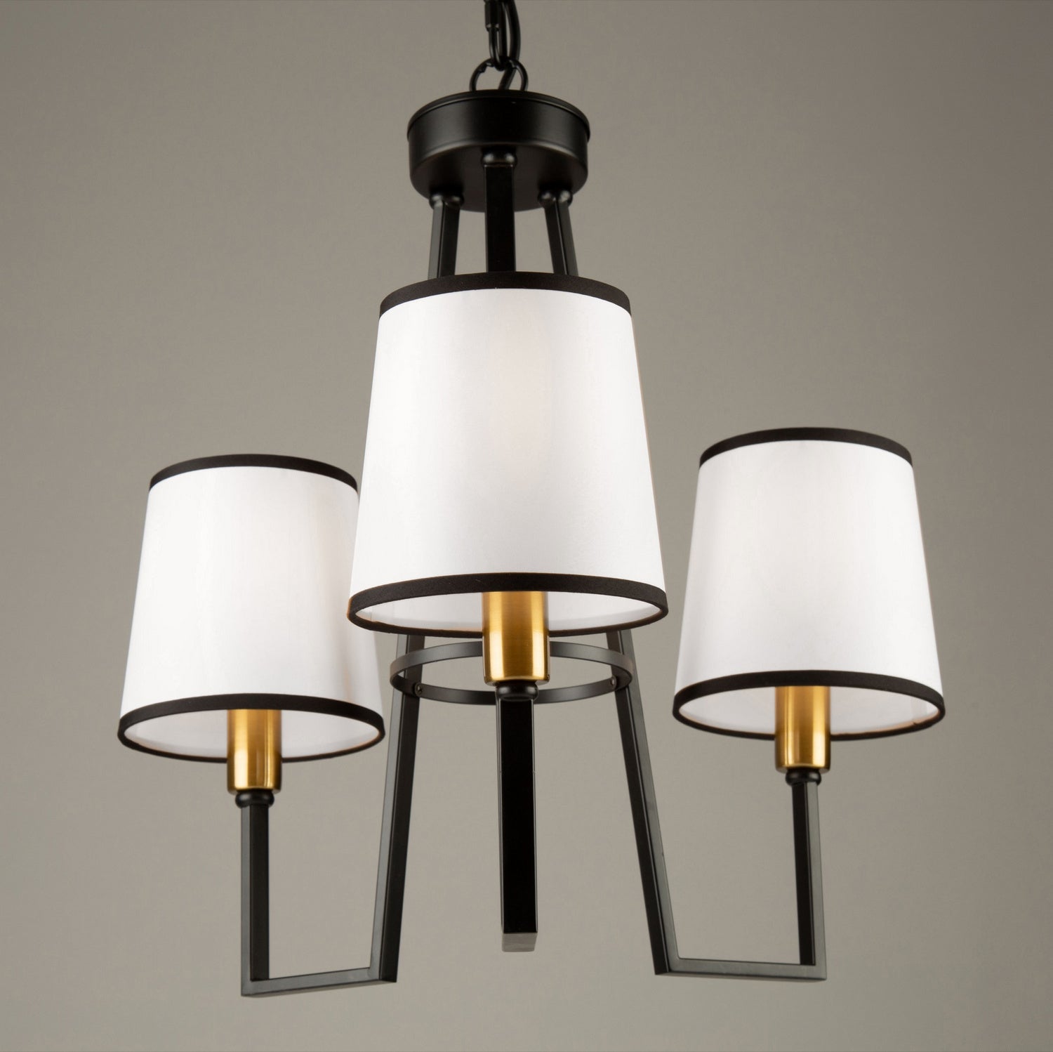 Artcraft - SC13343BK - Three Light Chandelier - Coco - Gold, Black