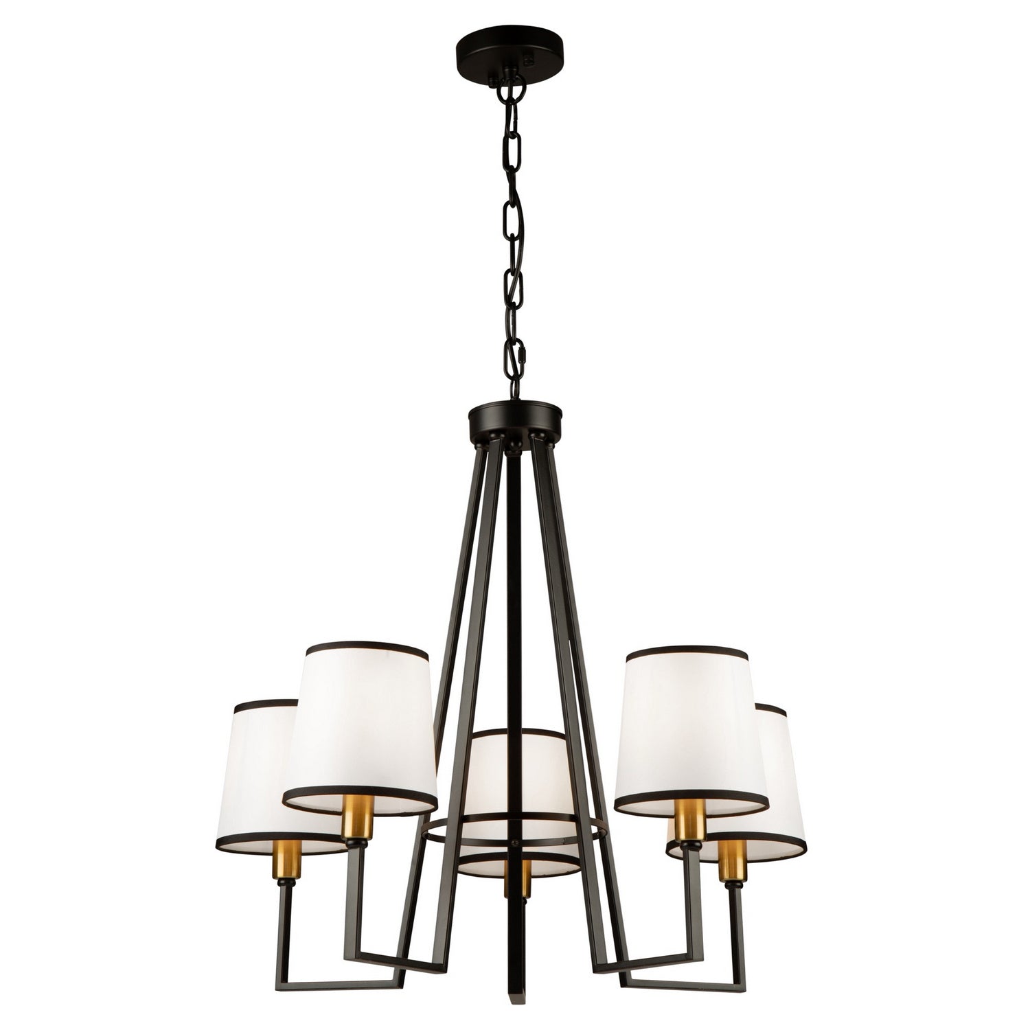 Artcraft - SC13345BK - Five Light Chandelier - Coco - Gold, Black