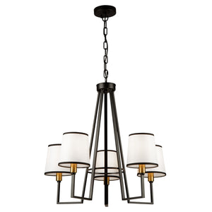 Artcraft - SC13345BK - Five Light Chandelier - Coco - Gold, Black