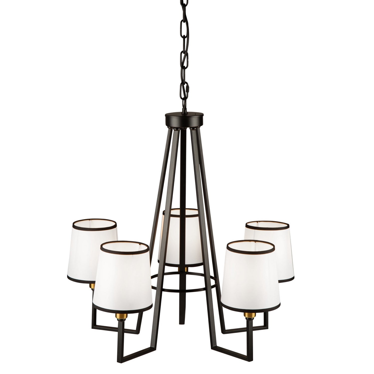 Artcraft - SC13345BK - Five Light Chandelier - Coco - Gold, Black