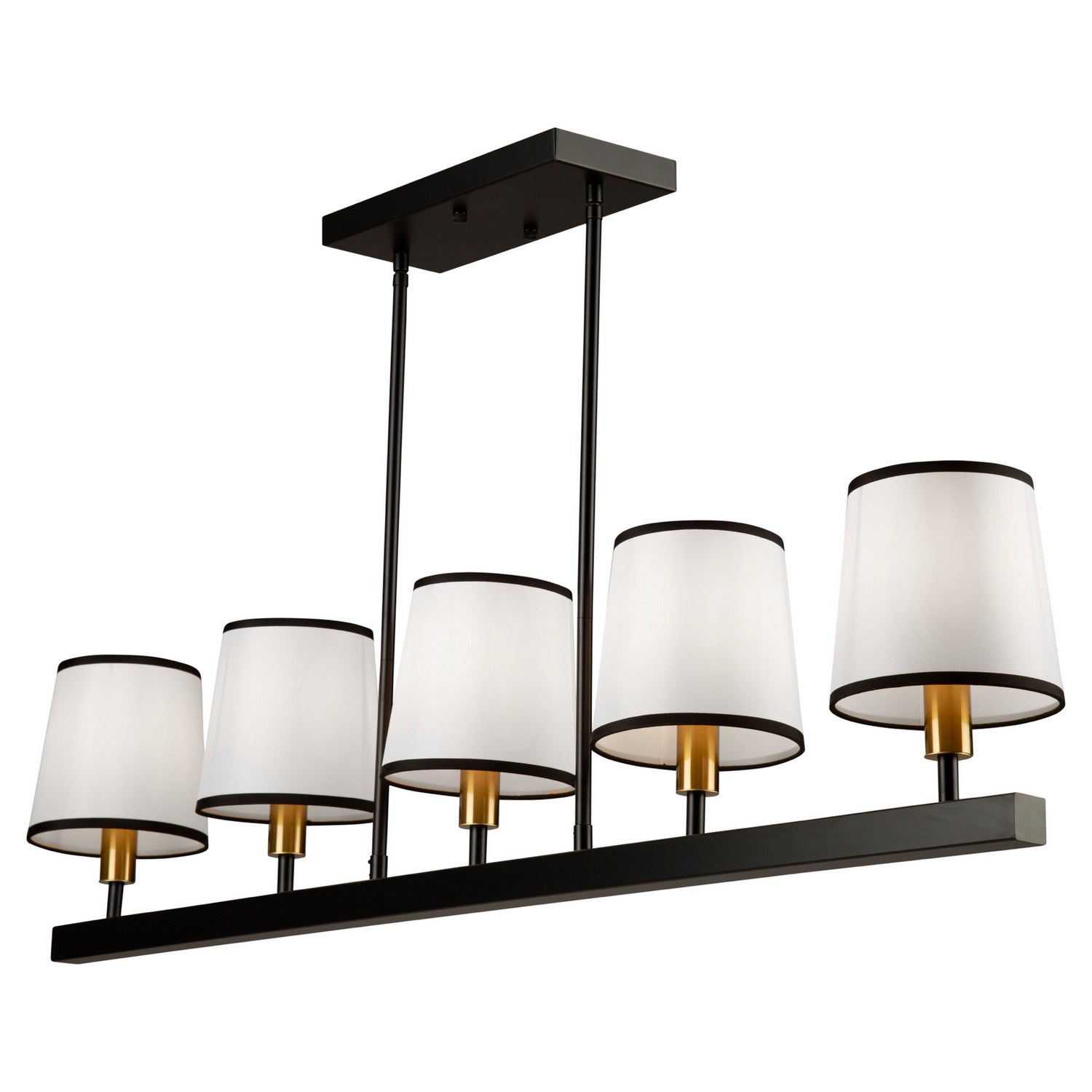 Artcraft - SC13346BK - Five Light Island Pendant - Coco - Gold, Black