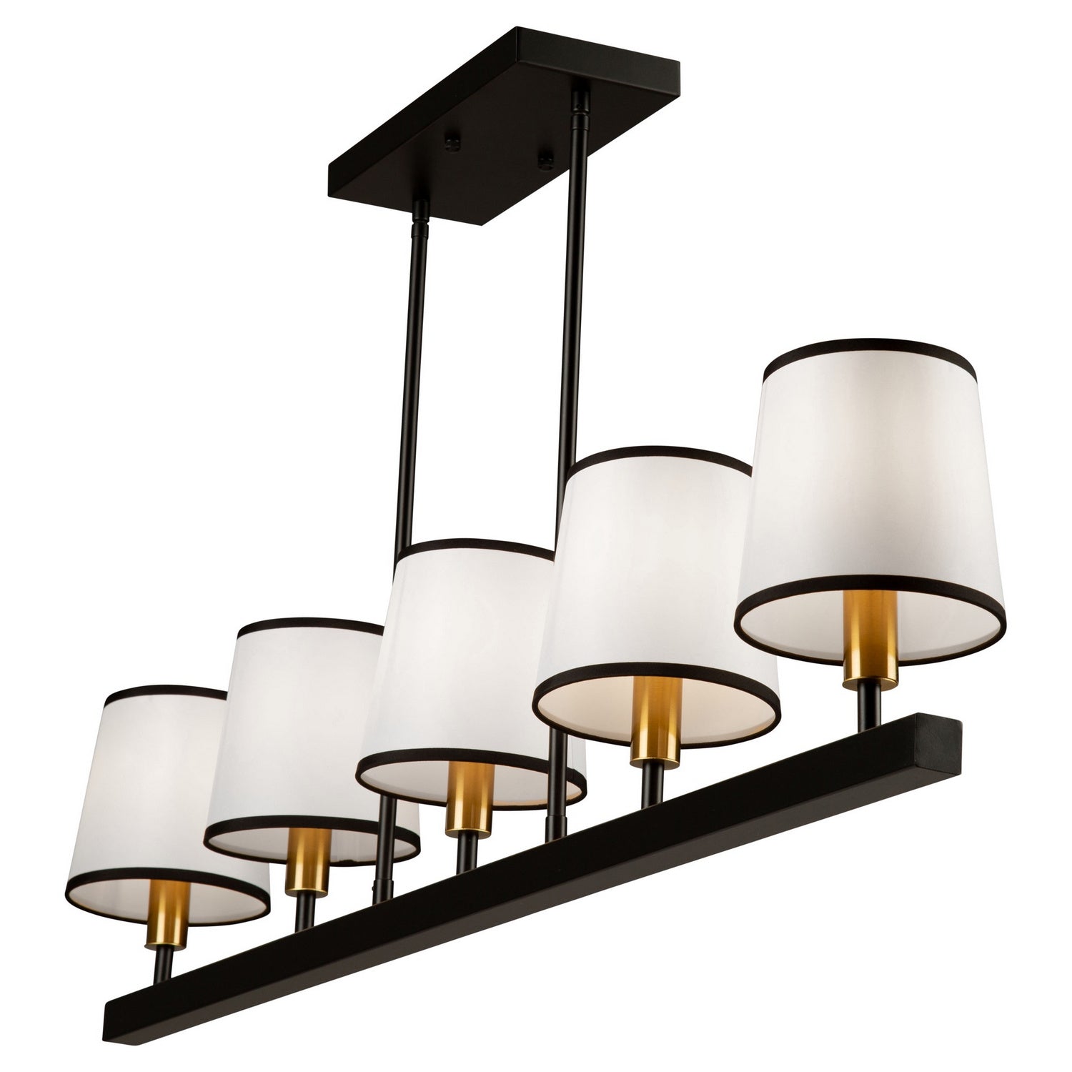 Artcraft - SC13346BK - Five Light Island Pendant - Coco - Gold, Black