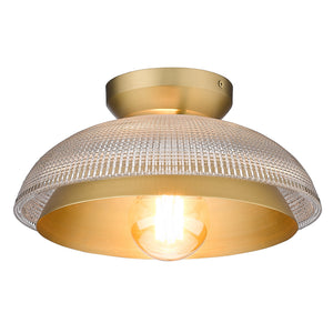 Golden - 0309-FM BCB-RPG - One Light Flush Mount - Crawford - Brushed Champagne Bronze