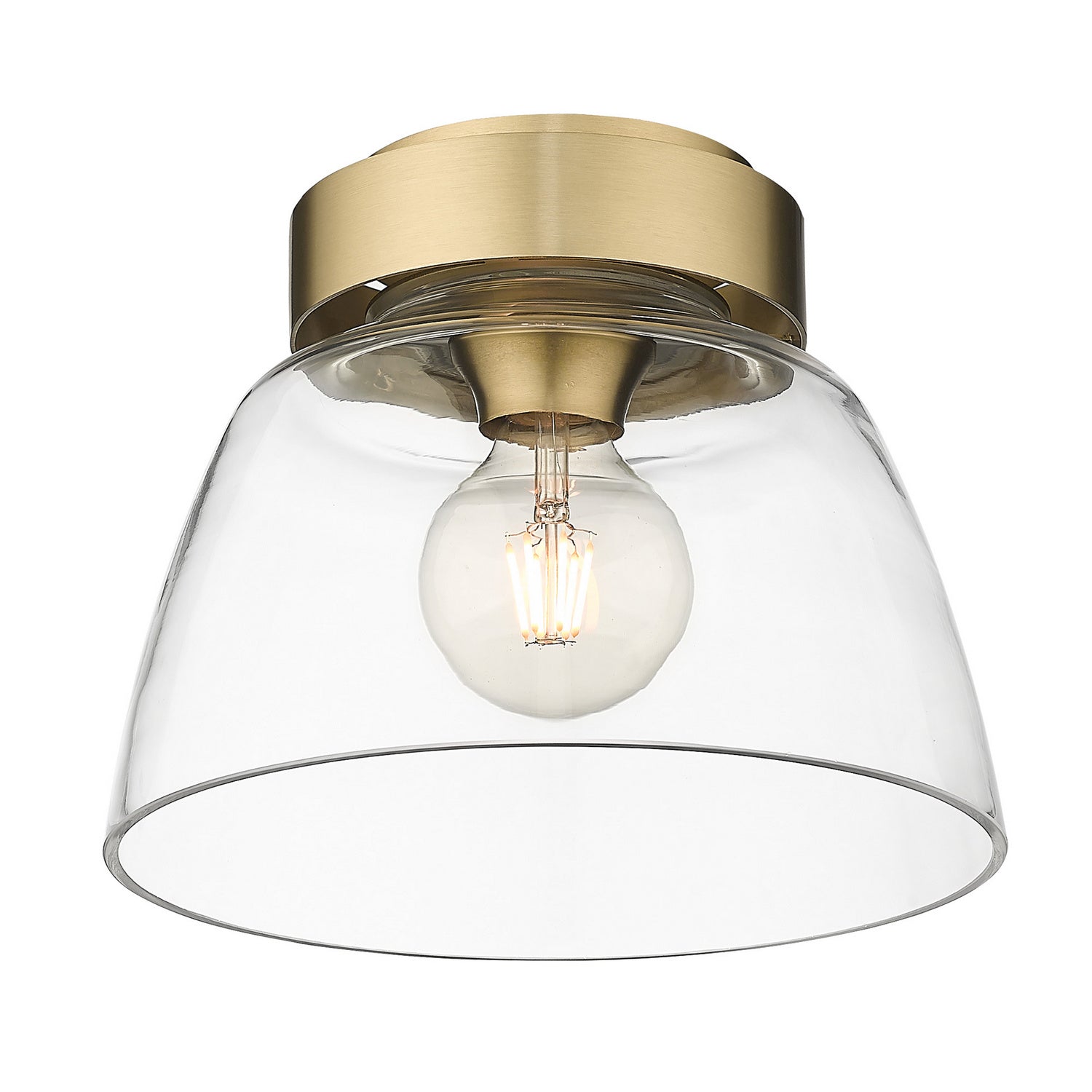 Golden - 0314-FM10 BCB-CLR - One Light Flush Mount - Remy BCB - Brushed Champagne Bronze