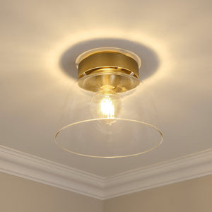 Golden - 0314-FM10 BCB-CLR - One Light Flush Mount - Remy BCB - Brushed Champagne Bronze