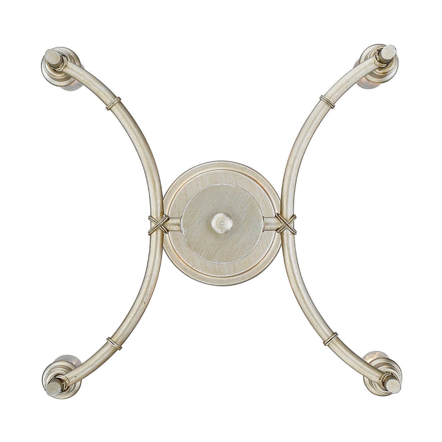 Golden - 8207-SF WG - Four Light Semi-Flush Mount - Cambay - White Gold