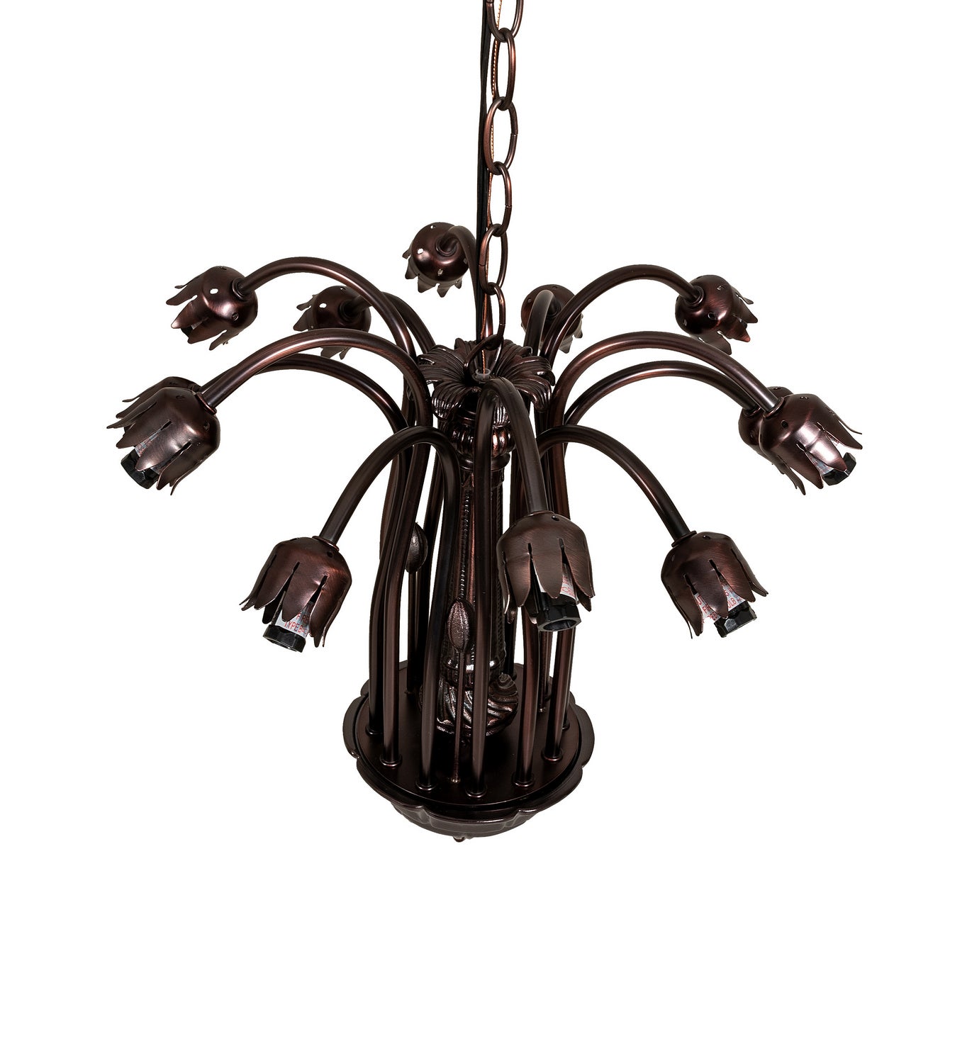 Meyda Tiffany - 10335 - 12 Light Chandelier Hardware - Pond Lily - Mahogany Bronze