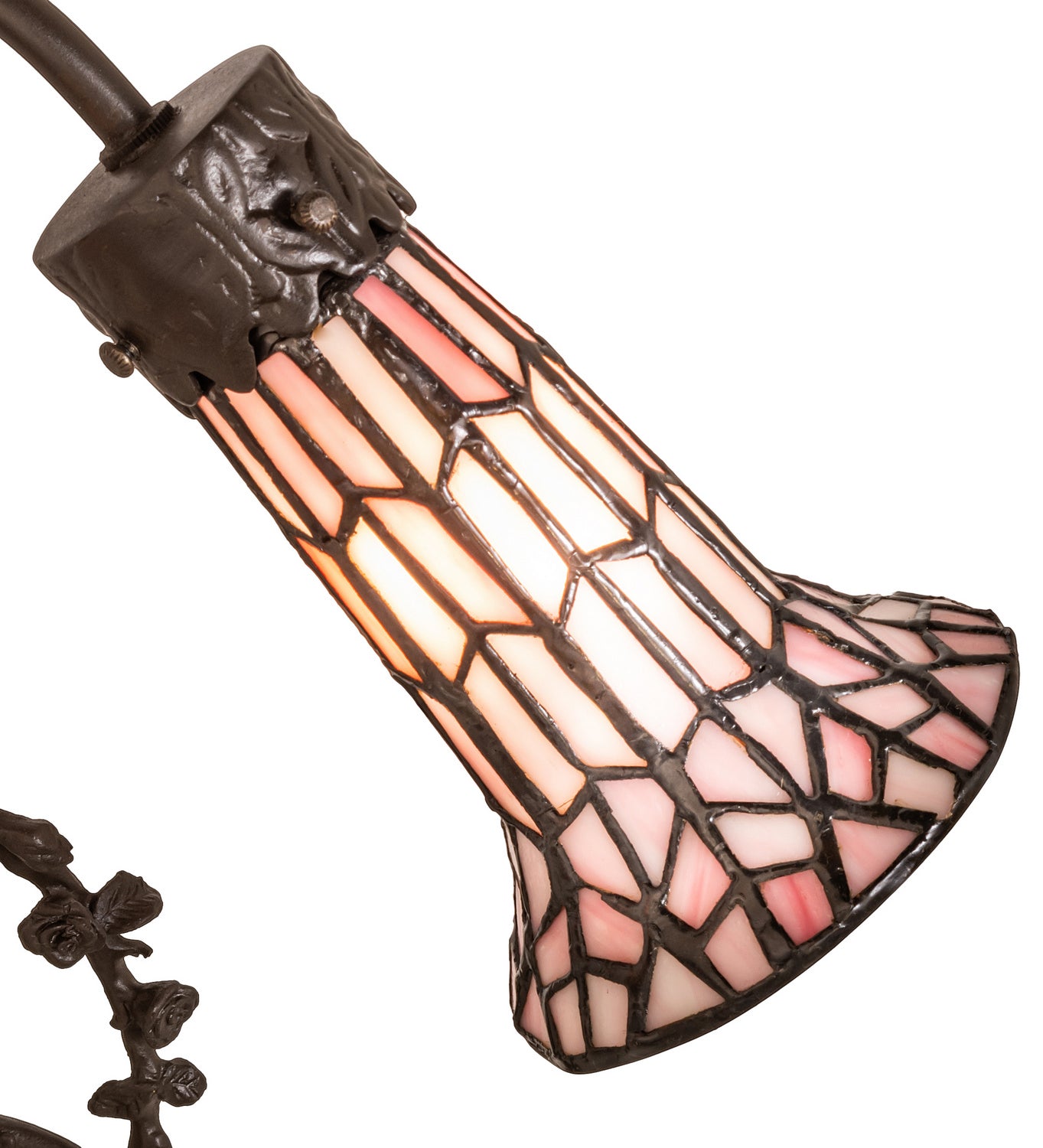 Meyda Tiffany - 134637 - Two Light Table Lamp - Stained Glass Pond Lily - Mahogany Bronze