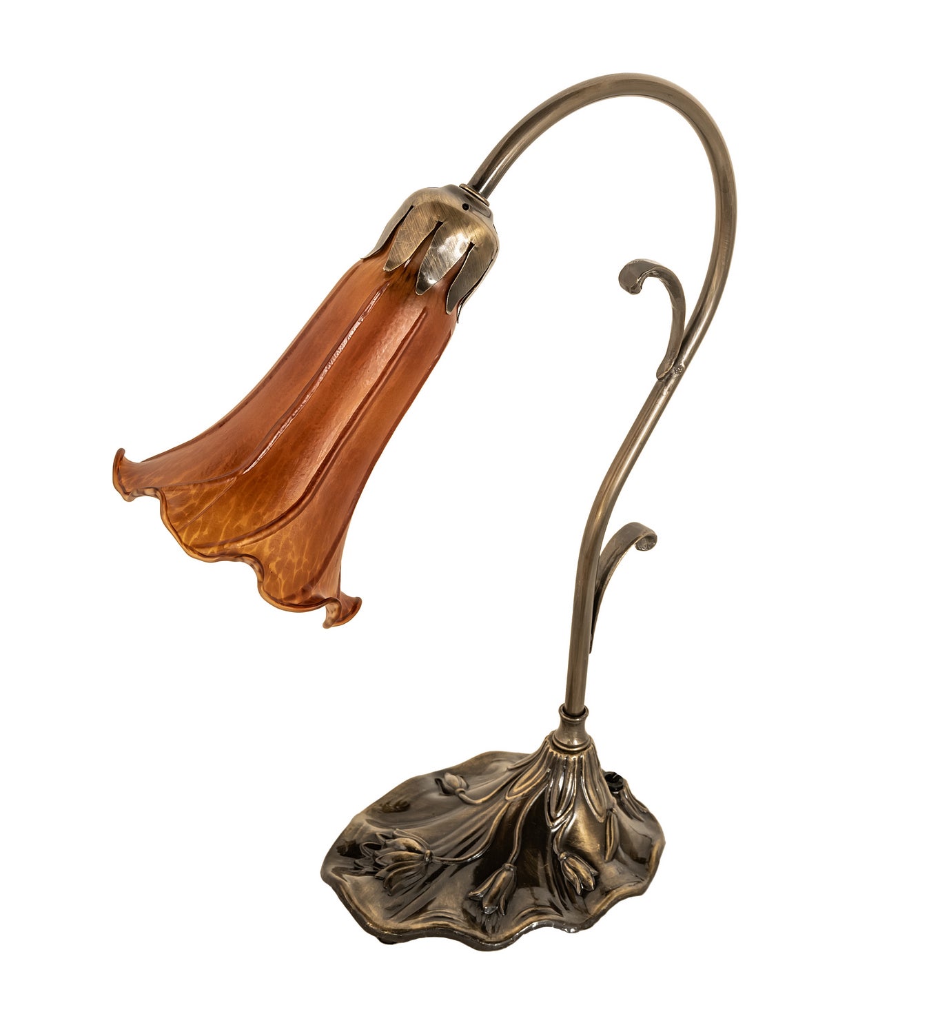 Meyda Tiffany - 17031 - One Light Mini Lamp - Amber - Antique Brass