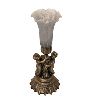 Meyda Tiffany - 225848 - One Light Mini Lamp - Gray - Antique Brass