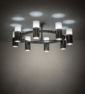 Meyda Tiffany - 229851 - LED Chandelier - Farmington - Black Chrome Over Nickel