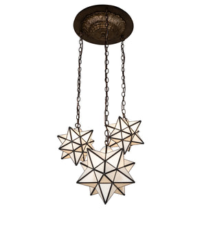 Meyda Tiffany - 239858 - Three Light Pendant - Moravian Star - Antique Copper