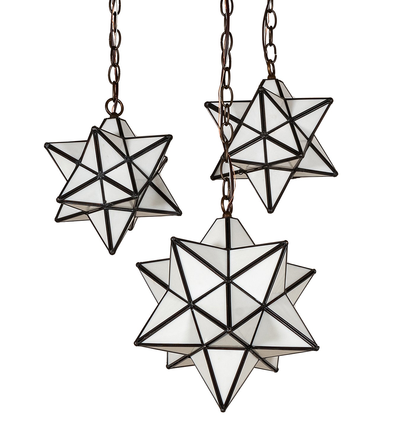 Meyda Tiffany - 239858 - Three Light Pendant - Moravian Star - Antique Copper