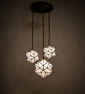 Meyda Tiffany - 239858 - Three Light Pendant - Moravian Star - Antique Copper