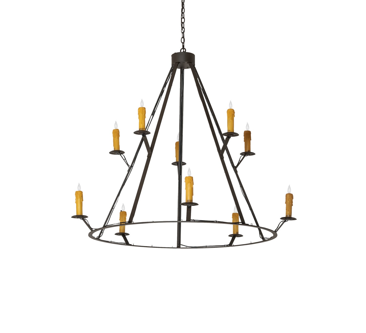 Meyda Tiffany - 245091 - Ten Light Chandelier - Anthracite - Oil Rubbed Bronze