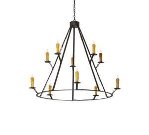 Meyda Tiffany - 245091 - Ten Light Chandelier - Anthracite - Oil Rubbed Bronze