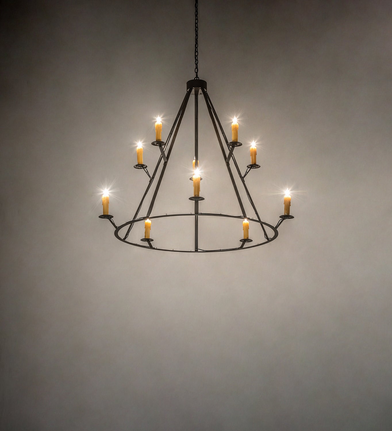 Meyda Tiffany - 245091 - Ten Light Chandelier - Anthracite - Oil Rubbed Bronze