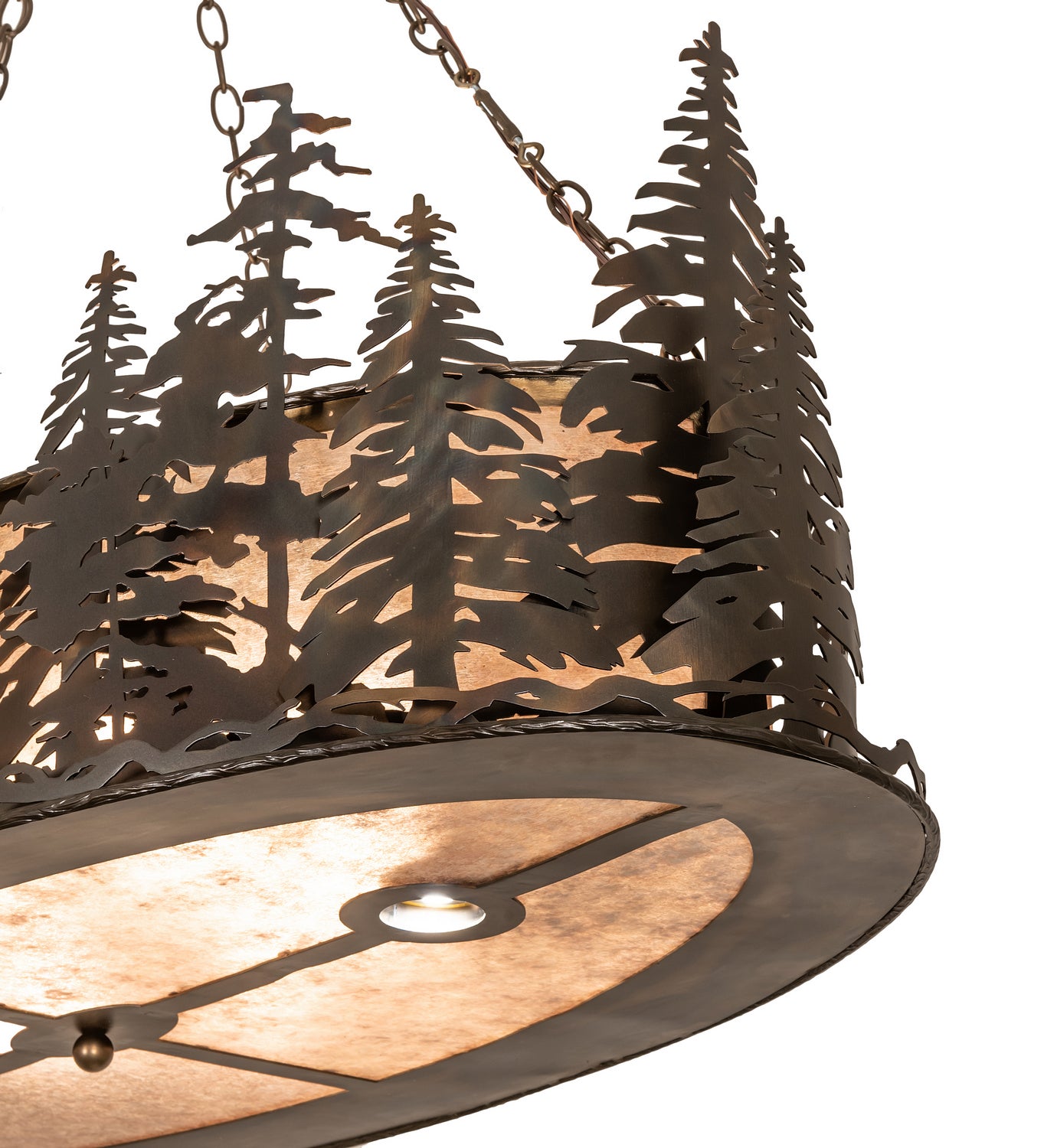 Meyda Tiffany - 246791 - Eight Light Pendant - Tall Pines - Dark Burnished Antique Copper