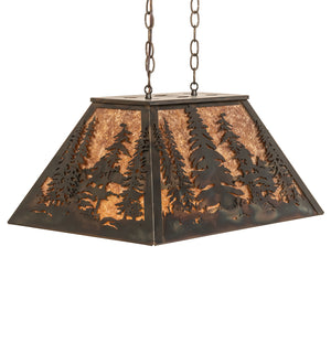 Meyda Tiffany - 248521 - Three Light Pendant - Tall Pines - Dark Burnished Antique Copper