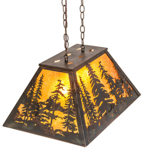 Meyda Tiffany - 248521 - Three Light Pendant - Tall Pines - Dark Burnished Antique Copper