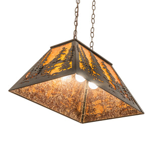 Meyda Tiffany - 248521 - Three Light Pendant - Tall Pines - Dark Burnished Antique Copper