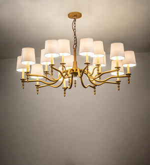 Meyda Tiffany - 249104 - 15 Light Chandelier - Toby - Matte Gold Over Chrome