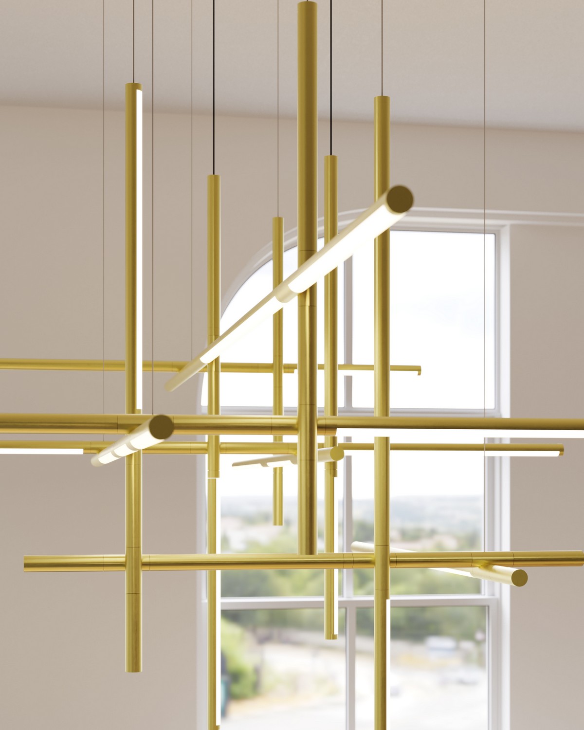 Sonneman - 2099.14 - LED Pendant - Labyrinth - Brass Finish