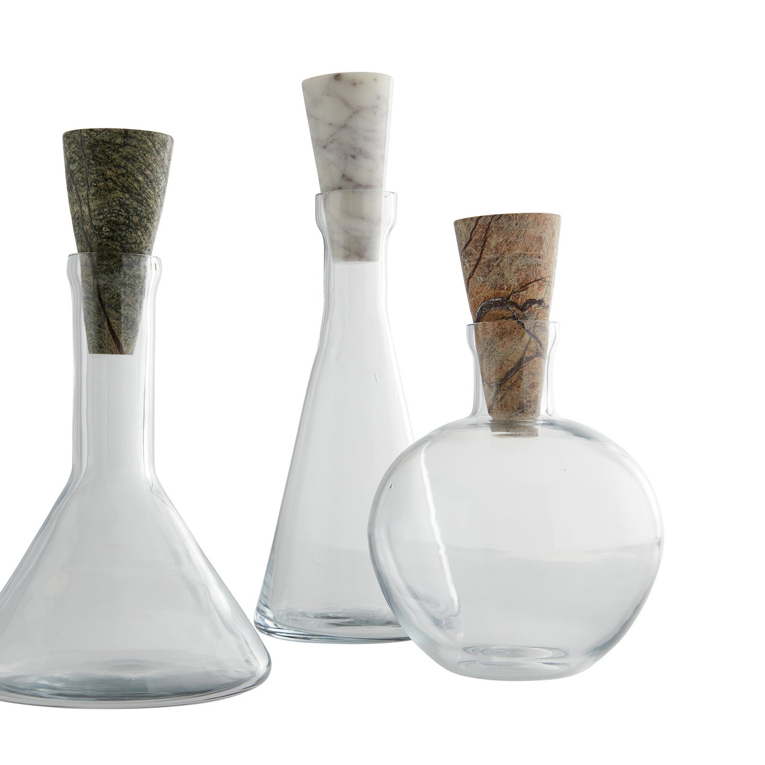 Arteriors - 4633 - Decanters, Set of 3 - Oaklee - Clear