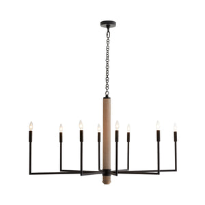 Arteriors - 84068 - Eight Light Chandelier - Orlando - Blackened Iron