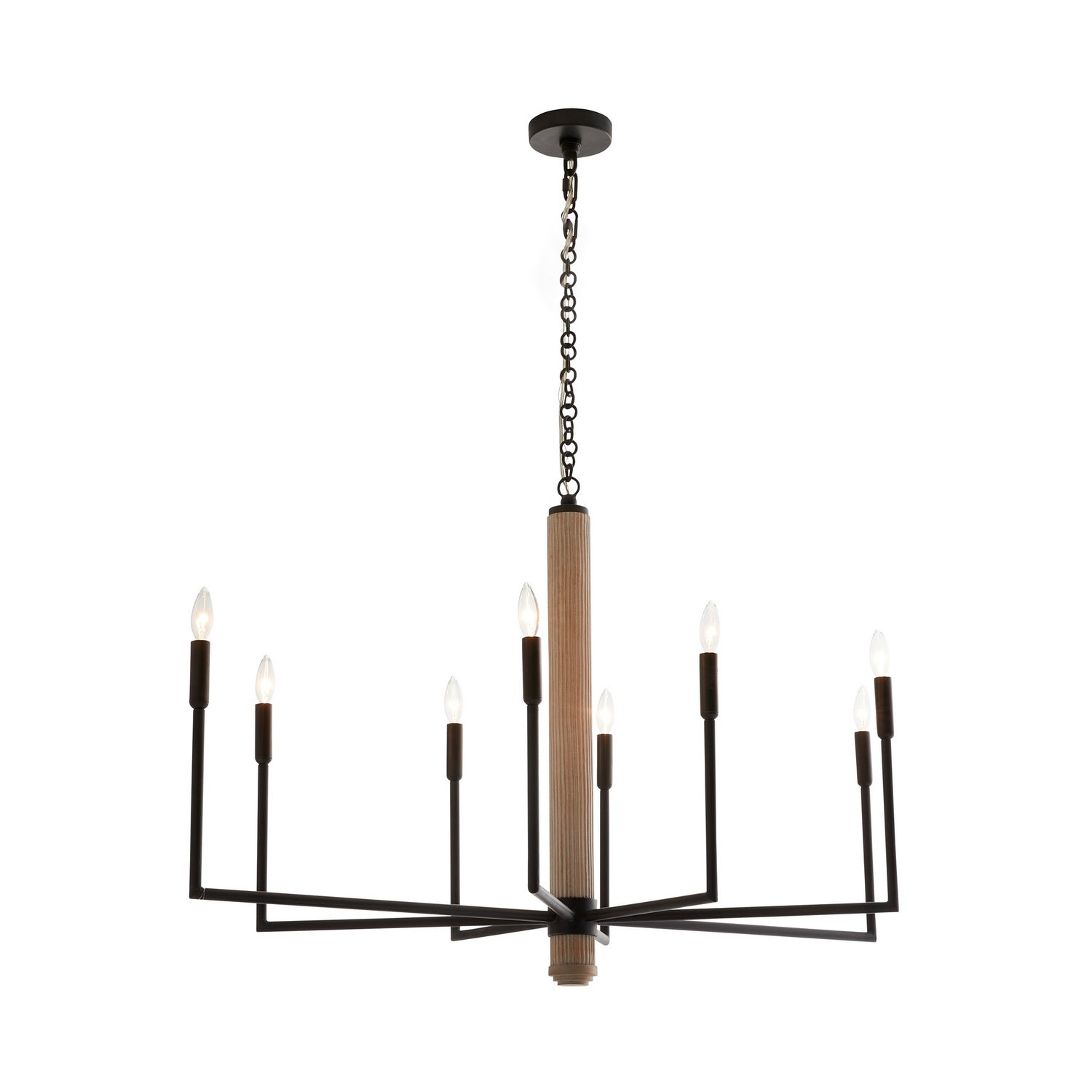 Arteriors - 84068 - Eight Light Chandelier - Orlando - Blackened Iron