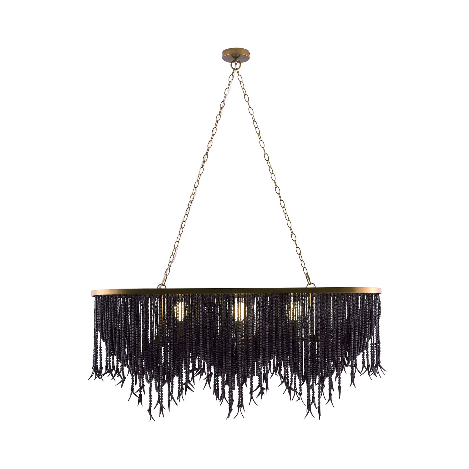 Arteriors - 85026 - Six Light Linear Chandelier - Baja - Dark Gray Wash