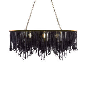 Arteriors - 85026 - Six Light Linear Chandelier - Baja - Dark Gray Wash