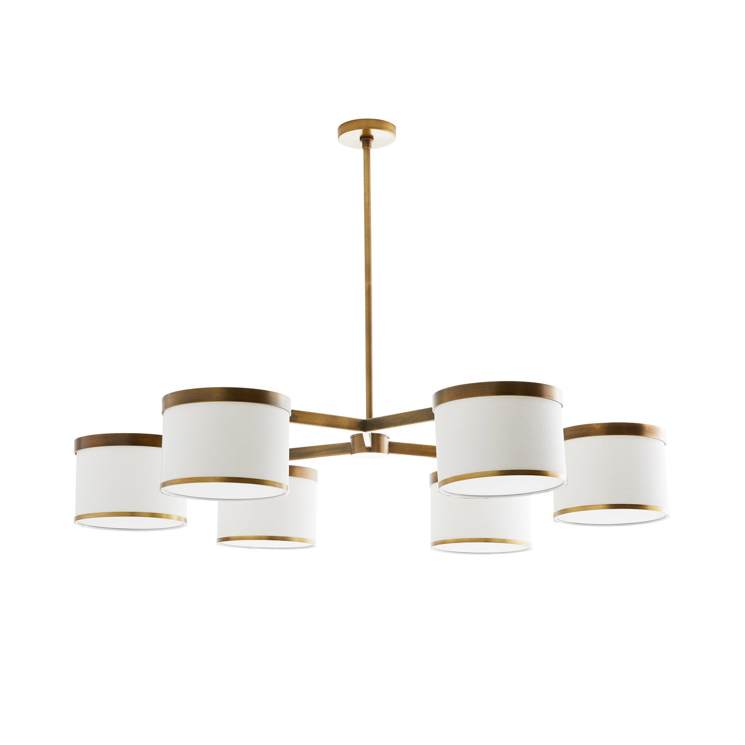 Arteriors - 89477 - Six Light Chandelier - Max - Antique Brass